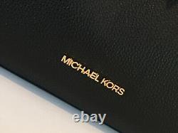 Michael Kors Joan Large Slouchy Shoulder Bag Hobo Lady Purse Black Leather Gold