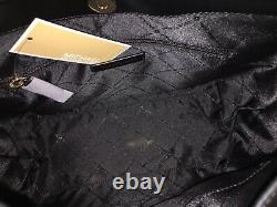 Michael Kors Joan Large Slouchy Shoulder Bag Hobo Lady Purse Black Leather Gold