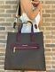 Michael Kors Kenly Large North South Tote Pvc Leather Brown Mk Signature Merlot