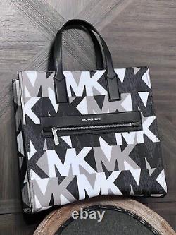 Michael Kors Kenly Large Tote Graphic Logo Signature Bag Multi Black