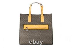 Michael Kors Kenly Marigold PVC Large NS Tote Shoulder Computer Handbag Purse