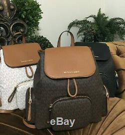 Michael Kors Large Cargo ABBEY MK Signature Women Backpack Bag