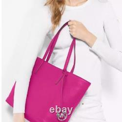 Michael Kors Large Izzy Fuchsia & Silver Leather Tote / Shoulder Bag NWT
