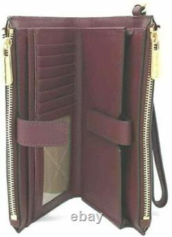 Michael Kors Large Leather Satchel Shoulder Bag Tote Handbag + Double Zip Wallet