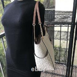 Michael Kors Large Leather Shoulder Tote Handbag Purse Satchel Bag + Long Wallet