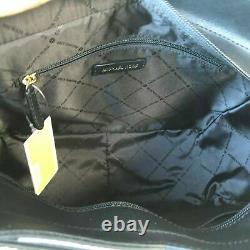 Michael Kors Large Leather Shoulder Tote Purse Satchel Handbag Purse Bag Black