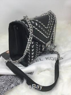 Michael Kors Large Whitney Silver Studded Shoulder Bag