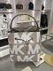 Michael Kors Mk Suri Large Graphic Logo Bucket Convertible Backpack Grey White