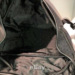 Michael Kors Mens Large XL Leather Travel Shoulder School Backpack Bag Black New