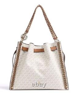 Michael Kors Mina Large Chain Shoulder Tote Handbag MSRP $498.00