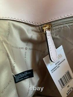 Michael Kors Nicole Large Shoulder Tote Bag Mk Signature Brown Pink Blush $448