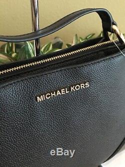 Michael Kors Nicole Large Triple Compartment Crossbody Bag Black Leather $328