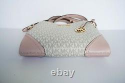 Michael Kors Nicole Triple Compartment Crossbody Bag MK Vanilla Pink(Blossom)