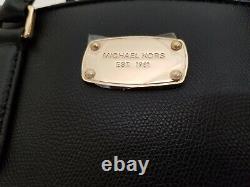 Michael Kors Reese Large Black Gold Double Zip Leather Satchel Bag Purse? Nwt
