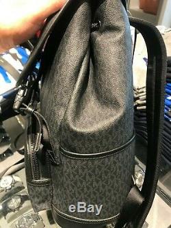 Michael Kors Signature Mens Cooper Backpack Rucksack Bookbag Black Msrp $498 NWT