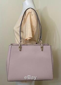 Michael Kors Sofia Blossom Pink Leather Large Shoulder Tote Bag Purse