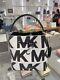 Michael Kors Suri Large Backpack Shoulder Signature Bag Graphic Logo Black White