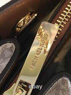 Michael Kors Teagen Large Satchel Shoulder Bag Mk Vanilla Signature Gold $448