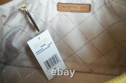 Michael Kors Teagen Long Drop Pvc Leather Chain Shoulder Tote Bag Mk Vanilla
