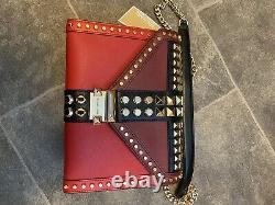 Michael Kors Whitney Studded large Shoulder Bag Red Leather. BNWT Never Used
