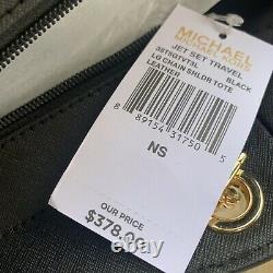 Michael Kors Women Black Gold Leather Shoulder Tote Handbag Purse Bag+Zip Wallet