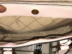 Michael Kors Women Ladies Large Leather Pink Satchel Crossbody Handbag Purse Bag