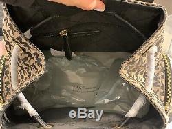 Michael Kors Women Lady Backpack Shoulder Satchel Travel Handbag Bag Beige Black