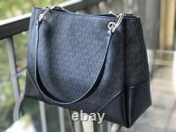 Michael Kors Women Lady Large Leather Shoulder Tote Bag Purse Handbag Mk Black