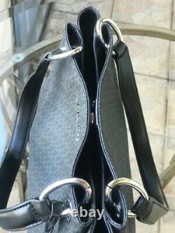 Michael Kors Women Lady Large Leather Shoulder Tote Bag Purse Handbag Mk Black