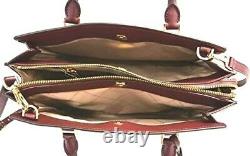 Michael Kors Women Large Leather Satchel Shoulder Bag Tote Purse Handbag Merlot