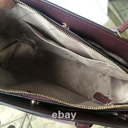 Michael Kors Women Large Leather Satchel Shoulder Bag Tote Purse Handbag Merlot