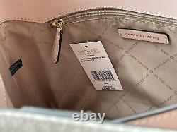 Michael Kors Women Large Shoulder Tote Satchel Bag Pink Vanilla Gold Bag Handbag