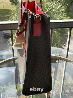 Michael Kors Women Large Shoulder bag Handbag Tote Crossbody Messenger Brown MK