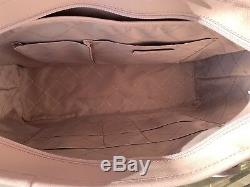 Michael Kors Womens Large XL Shoulder Tote Leather Handbag Bag Purse Pink Ballet