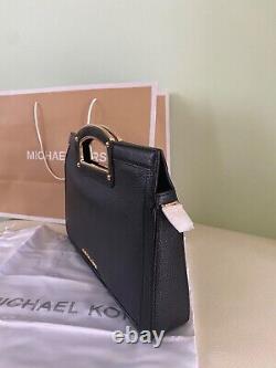 Michael Kors women's bags Black large clutch leather designer, new, with tags