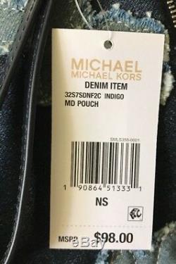 Michael Michael Kors Blue Denim Extra Large Tote & Medium Pouch $298