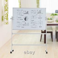 Mobile Whiteboard Large Stand White Board Office School Meeting Notice 120x80cm