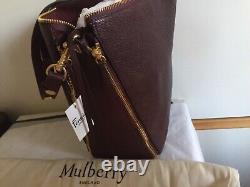 Mulberry Camden Textured goat Leather Shoulder Bag burgundy RPP£1195 100%GENUINE
