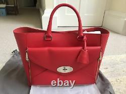 Mulberry Willow Tote Silky Classic Calf Hibiscus 2 BAGS IN ONE