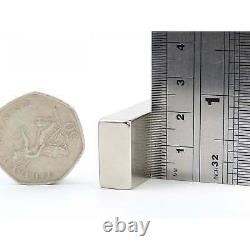 N42 40 x 20 x 10mm large Strong Neodymium block magnets MRO DIY science VAR PKS