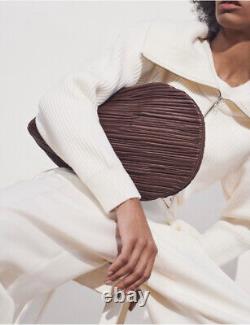 NEOUS PLUTO Clutch bag Brown Pleated Leather £490 Maison Martin Richard Sweeney