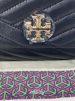 NEW AUTHENTIC Tory Burch Kira Chevron Quilted Convertible Black Shoulder Bag