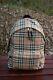 New Authentic Burberry Vintage Check Nylon Backpack