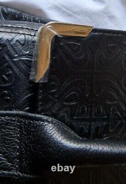 NEW BIBA FAITH Black Leather Tote BAG Brand New