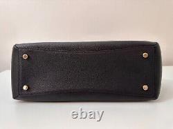 NEW Coach Sage Carryall F28976 Black Gold Crossgrain Leather Handbag