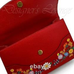 NEW GUCCI Ricami Crystal GG Large Embroidered Leather Floral Shoulder Bag $2,950