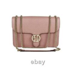 NEW Gucci GG Interlocking Large Chain Leather Crossbody Bag $2780 With RECEIPT