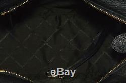 NEW Michael Kors $458 Nouveau Hamilton Large Black Studded Leather Satchel Purse