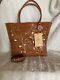 New Patricia Nash Leather Cutout Adeline Tote Cognac