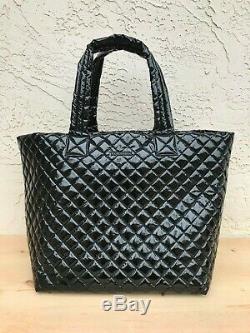 NWOT/B MZ Wallace Large Metro Tote, Magnet / Black Lacquer, 14 x 14 x 11